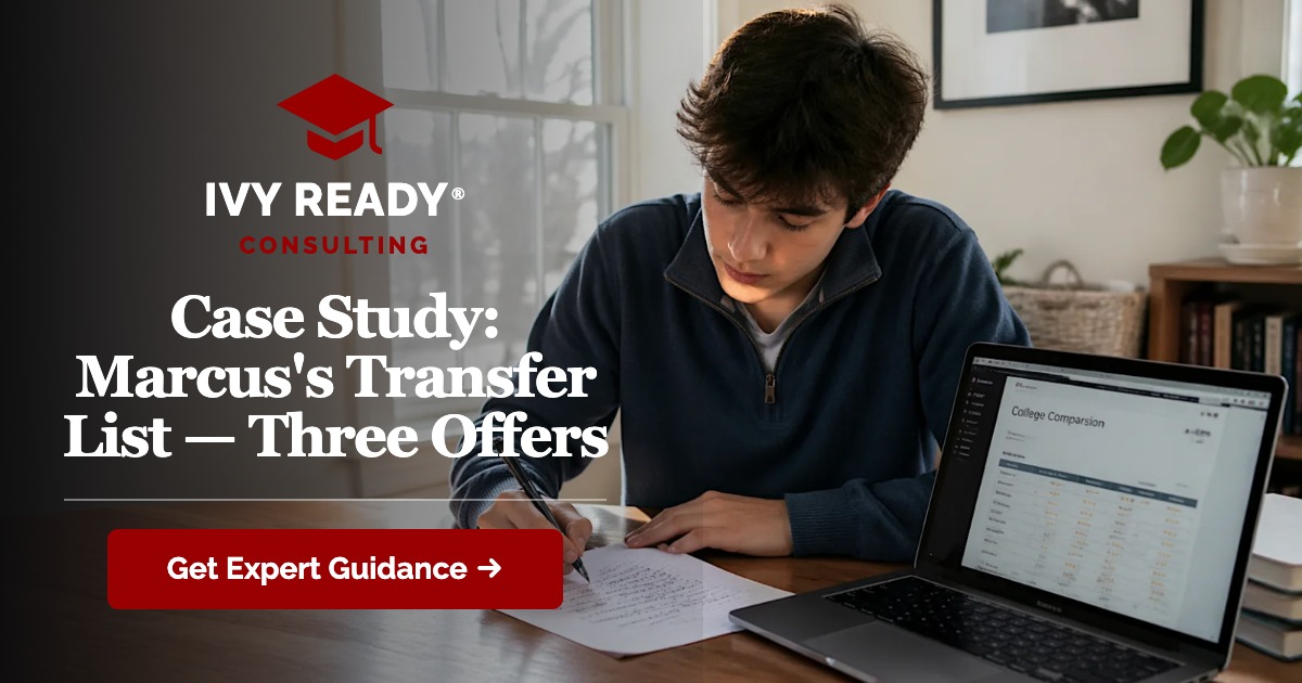 Case Study: Marcus's Transfer List — Three Offers | Ivy Ready College ...