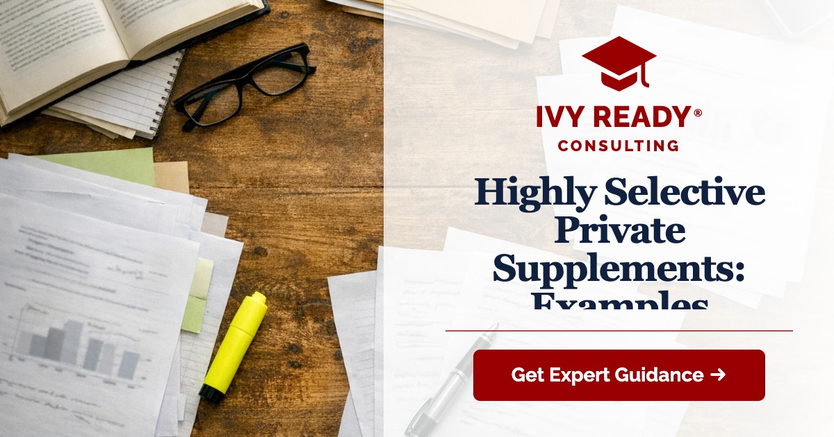 Supplemented Examples Highly Selective Private Supplements: Examples | Ivy Ready College ...