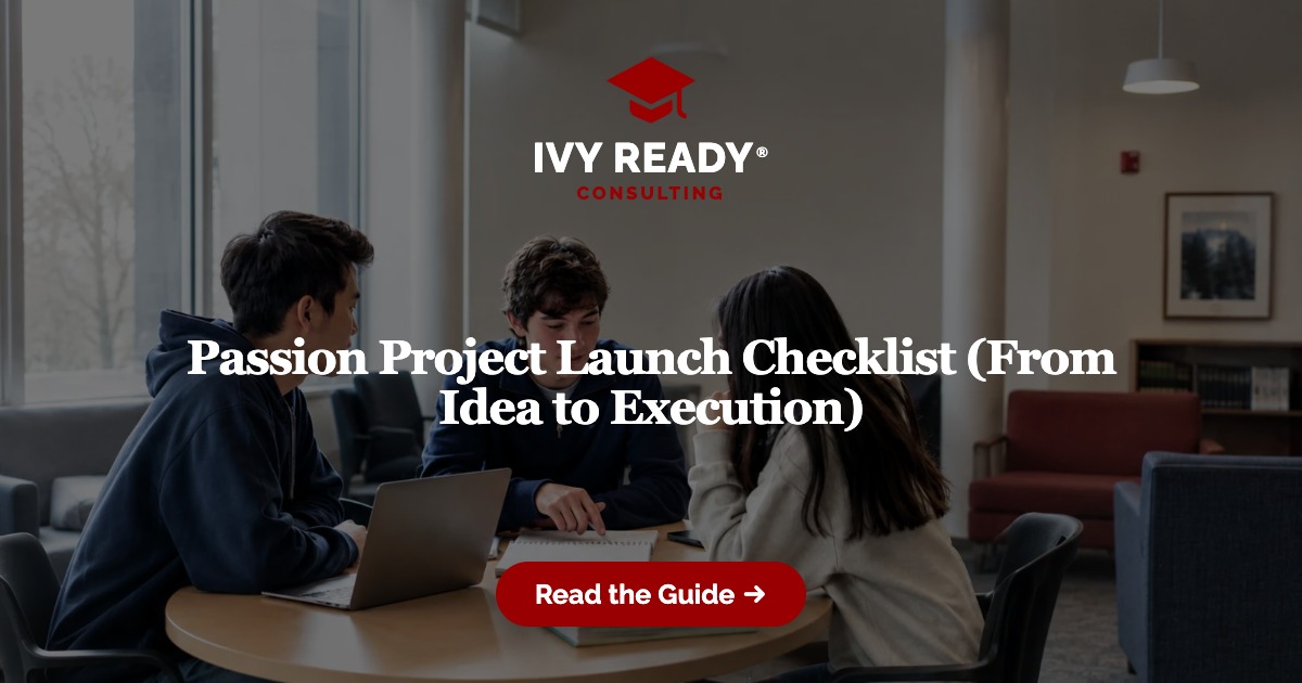 Passion Project Launch Checklist (From Idea to Execution) | Ivy Ready ...