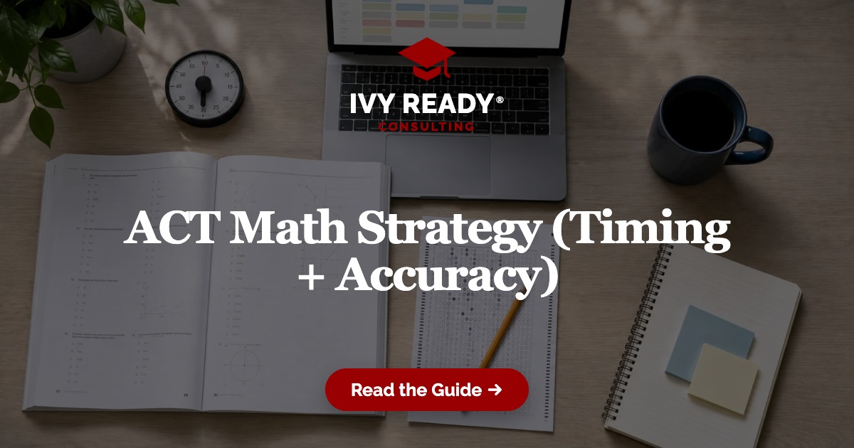 ACT Math Strategy (Timing + Accuracy) | Ivy Ready College Admissions ...